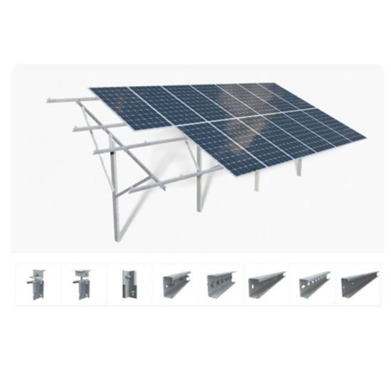 Photovoltaic support on blue ground