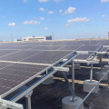 Photovoltaic support on blue ground