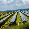 Solar panels waiting for sunlight on the prairie