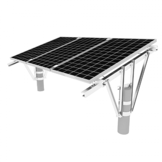 Single column photovoltaic support system