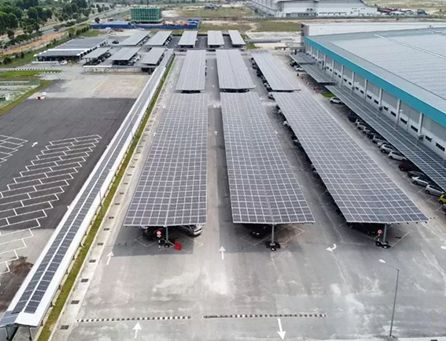 7KW Aluminum Solar Carport Project in France