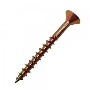yellow zinc coated square drive countersunk chipboard screw