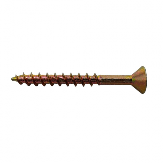 yellow zinc coated square drive countersunk chipboard screw