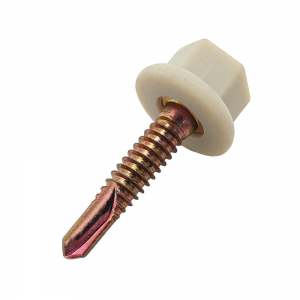 hex head self drilling screw with plastic cap