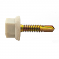 hex head self drilling screw with plastic cap