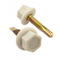 hex head self drilling screw with plastic cap