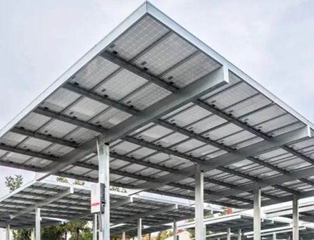 99.8KW Carbon Steel Solar Carport Project in Slovakia