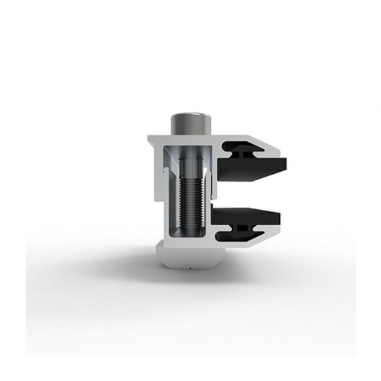 frameless solar panel end clamp