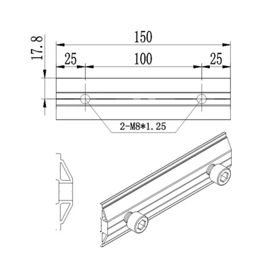 Solar Mounting Aluminum Rail Connector