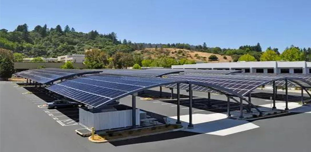 99.8KW Carbon Steel Solar Carport Project in Slovakia